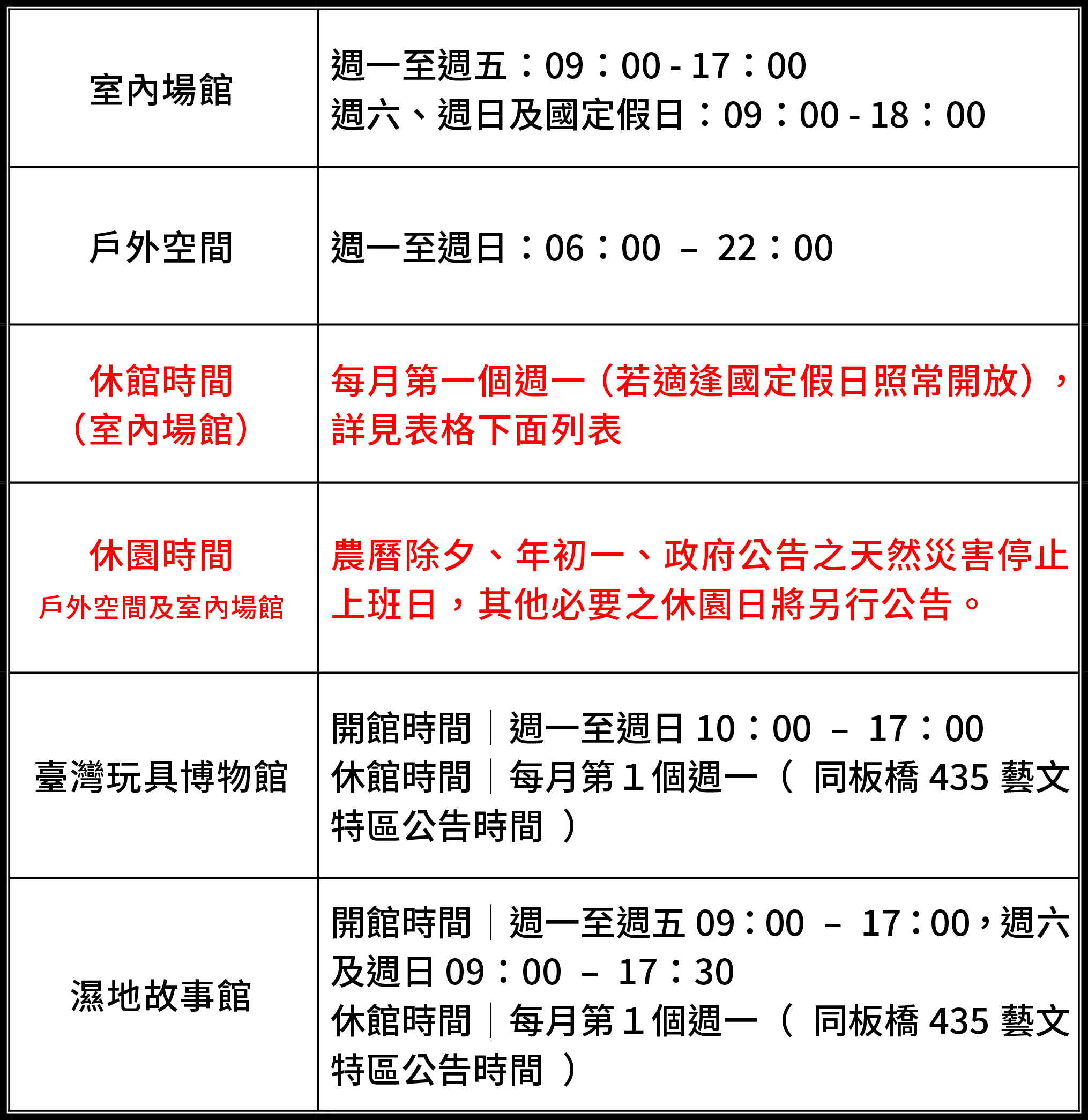 板橋435藝文特區 開放時間